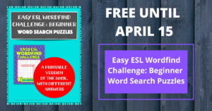 Cover of Easy ESL Wordfind Challenge: Beginner Word Search Puzzles
