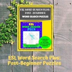 Teachers Pay Teachers printable version of ESL Word Search Plus: Post-Beginner