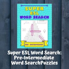 Cover of new ESL word search book, Super ESL Word Search