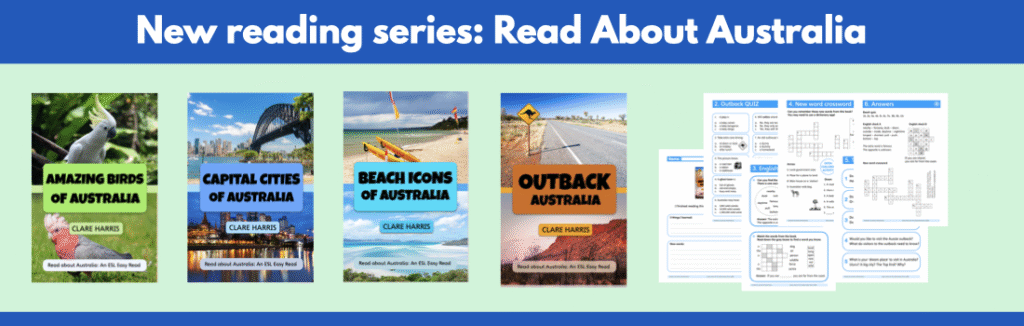 Covers of read about Australia reading series