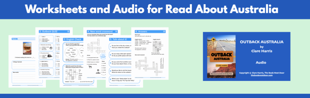 Visual showing worksheets and audio 