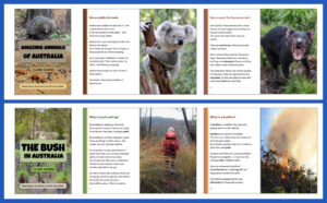 Interior pages from the Read about Australia ESL reading books