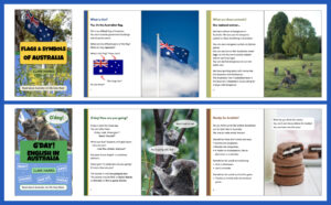 Interior pages for the Read about Australia ESL reading book series